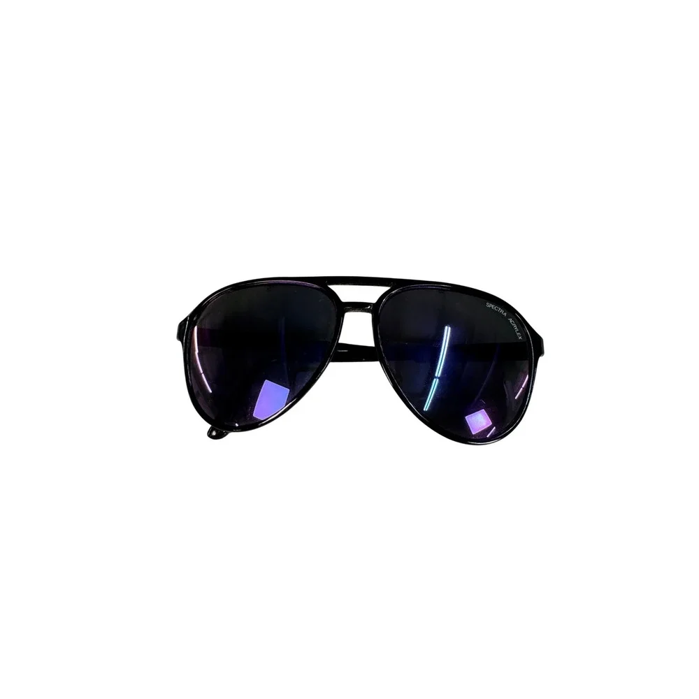 Bolle 315 Acrylex Sunglasses Black Frame Spectra Acrylex Lens Vintage Aviator